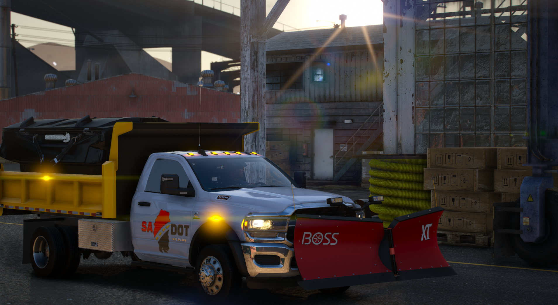 2024 RAM 5500 Dump Body Lightbar Variant