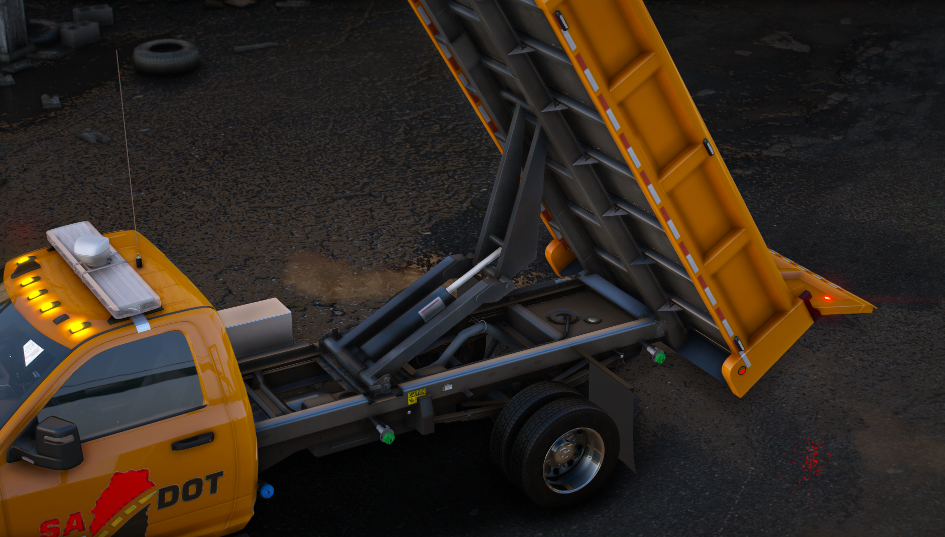 2024 RAM 5500 Dump Body Lightbar Variant