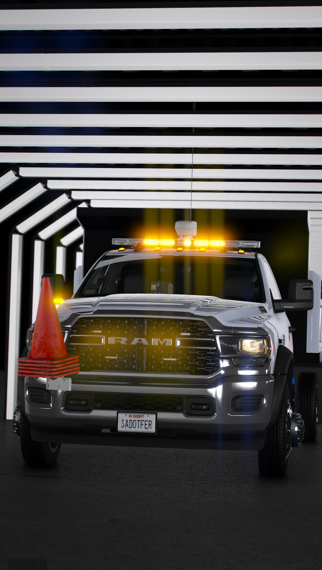 2024 RAM 5500 Dump Body Lightbar Variant