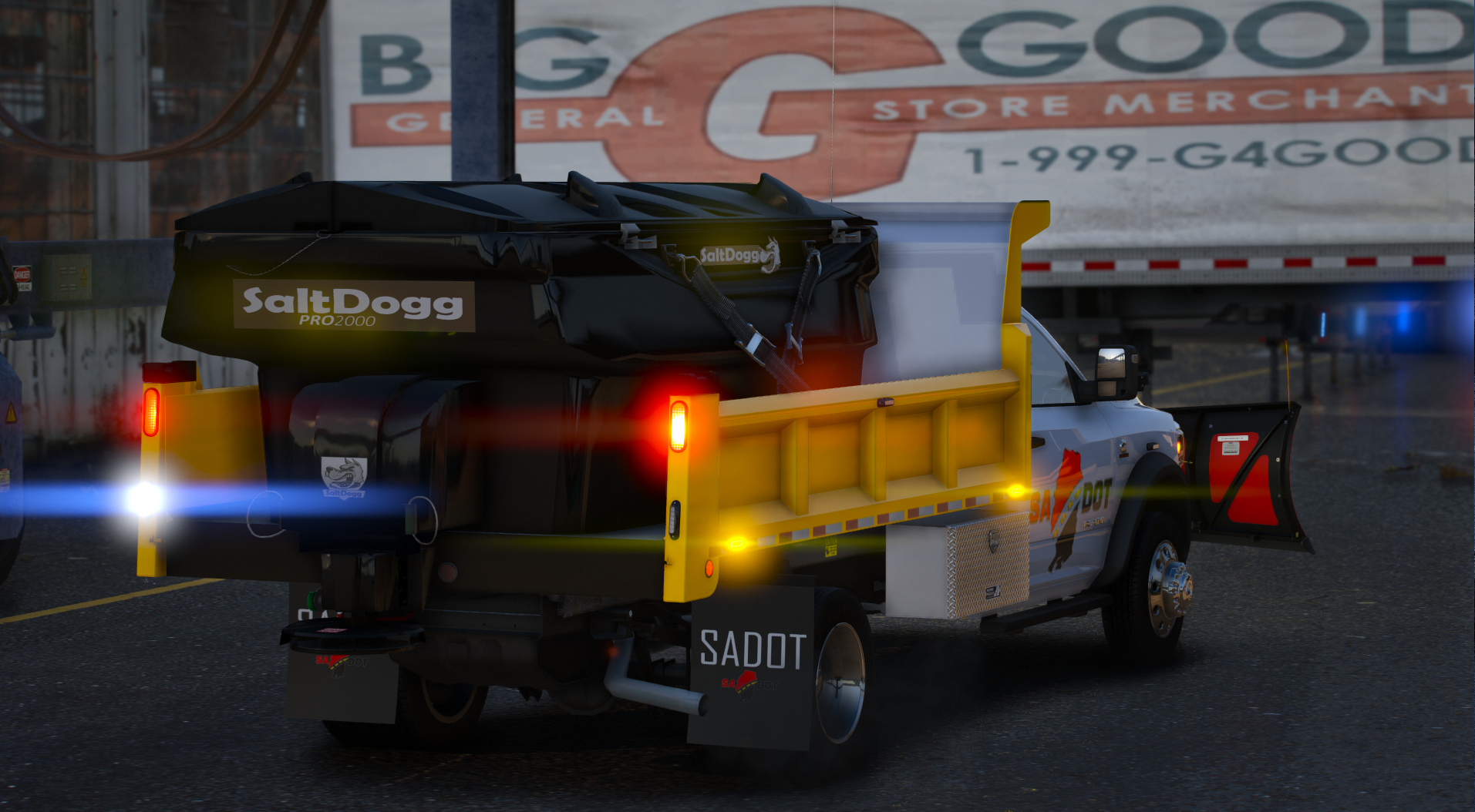 2024 RAM 5500 Dump Body Lightbar Variant