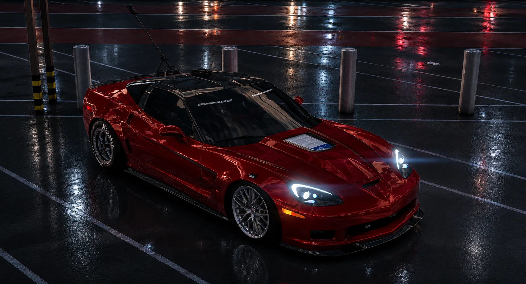 Red Corvette from the Ferious Development vehicle collection