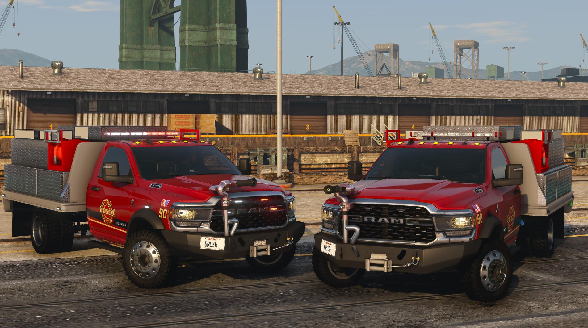 2024 DODGE RAM 4500 Brush Truck — non-ELS GTAV/FiveM Fire vehicle by Ferious Development