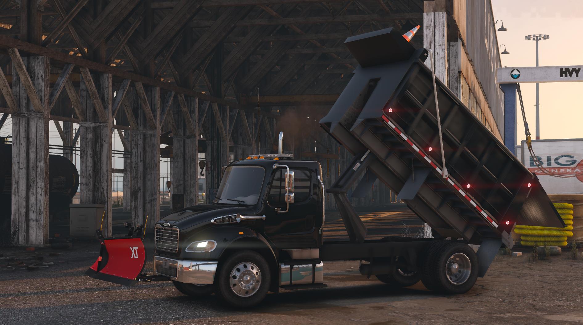 2020 Freightliner M2 Dump Body Lightbar — non-ELS GTAV/FiveM DOT vehicle by Ferious Development