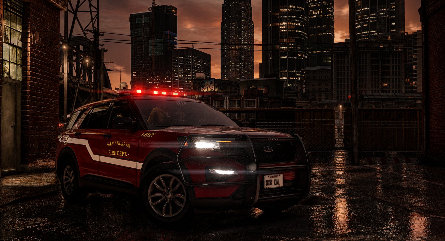 2024 Ford Explorer Fire SUV — non-ELS GTAV/FiveM Fire vehicle by Ferious Development